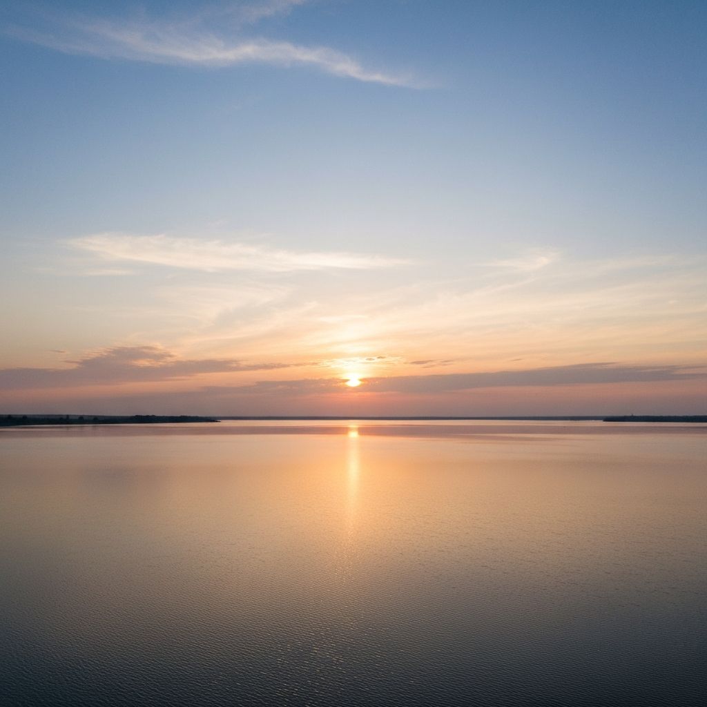 Serene landscape representing knowledge and clarity